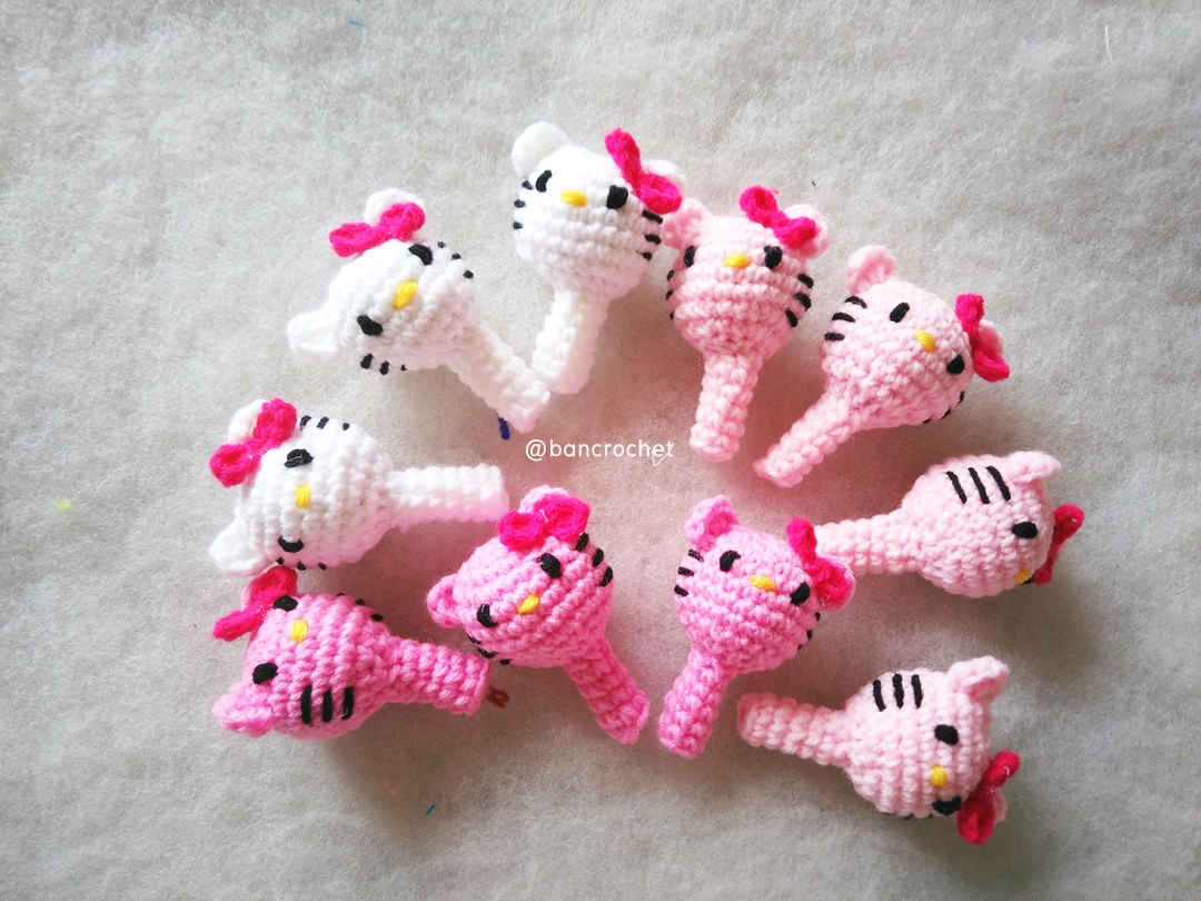 ที่ครอบหัวดินสอ ตุ๊กตาคิตตี้ (pencil cover) ชมพู 2 นิ้ว