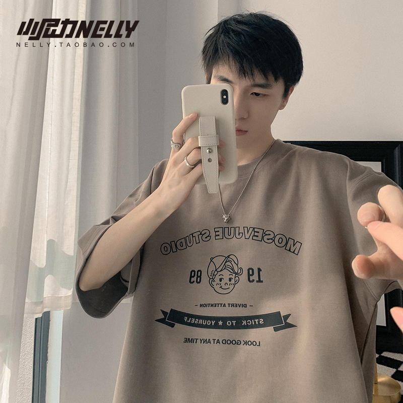 เสื้อยืดคอกลม ผู้ชาย เสื้อยืดผู้ชายเกาหลี เสื้อยืดเกาหลี แบรนด์ NELLY