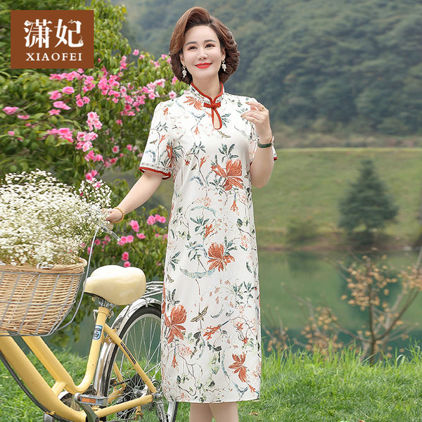 เดรสวัยผู้ใหญ่40-60ปี เดรสคุณแม่ ชุดเดรสทำงานวัยผู้ใหญ่ แบรนด์ MAMA DRESS