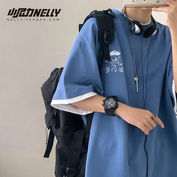 เสื้อยืดคอกลม ผู้ชาย เสื้อยืดผู้ชายเกาหลี เสื้อยืดเกาหลี แบรนด์ NELLY