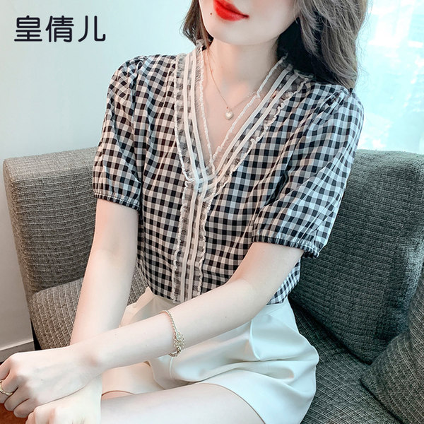 เสื้อลูกไม้ แขนสั้น