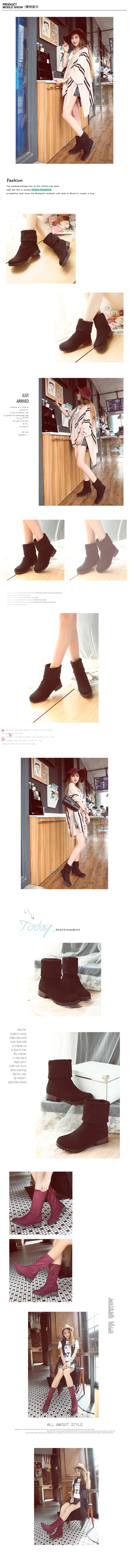 Boots รองเท้าบูท หนังกำมะหยี่สีดำ ใส่ได้ทั้งแบบสั้นและแบบยาว ด้านในเป็นกำมะหยี่นุ่มๆ งานดีเหมือนแบบค่ะ