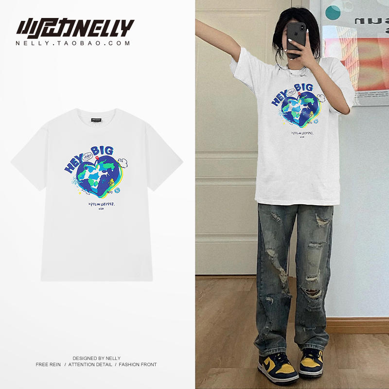 เสื้อยืดคอกลม ผู้ชาย เสื้อยืดผู้ชายเกาหลี เสื้อยืดเกาหลี แบรนด์ NELLY