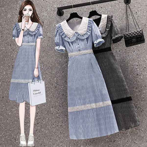 เดรสคนอ้วน เดรสสาวอวบ ชุดเดรสคนอ้วนวัยรุ่น BY PLUS SIZE Girl