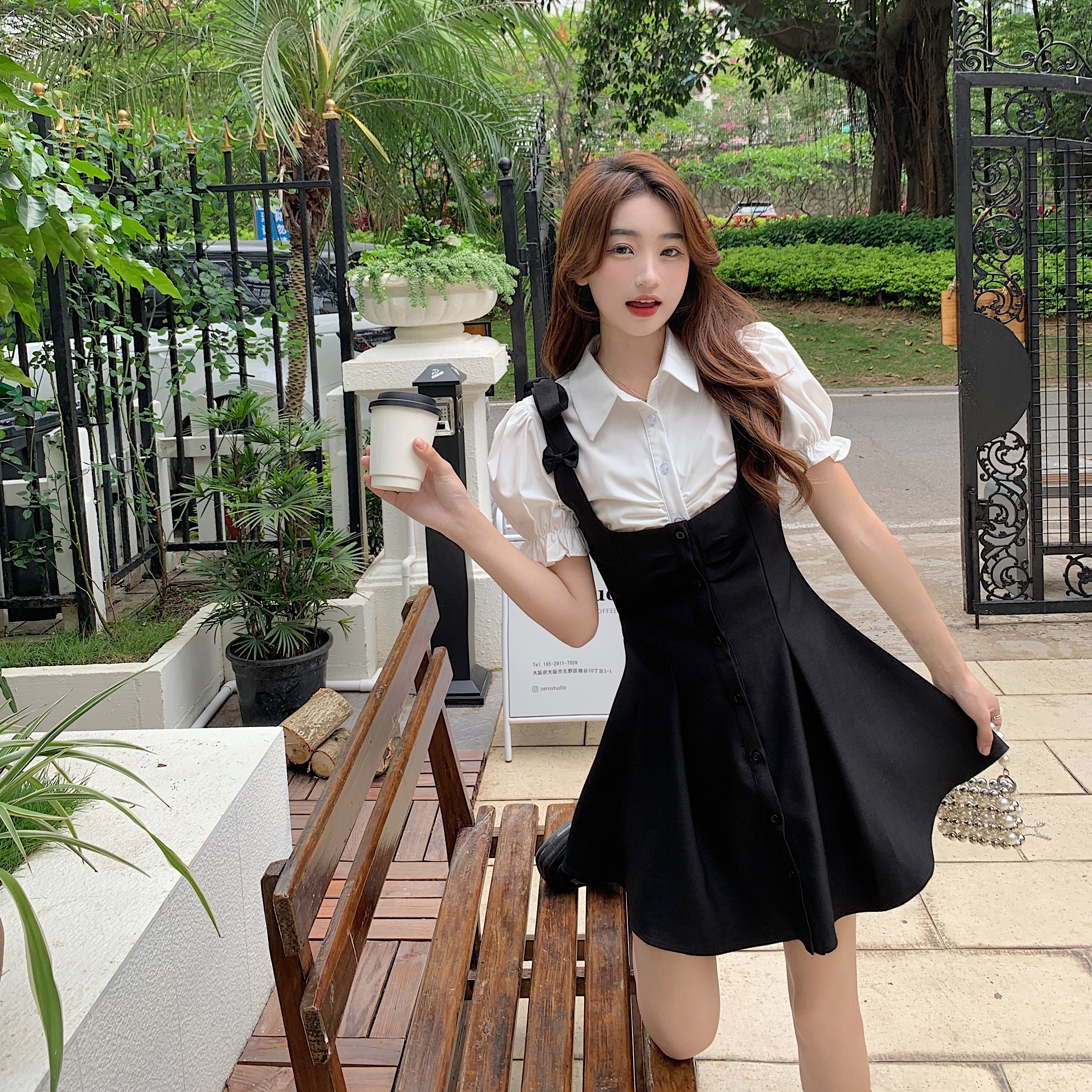 เดรสคนอ้วน เดรสสาวอวบ ชุดเดรสคนอ้วนวัยรุ่นแขนสั้น BY PLUS SIZE Girl