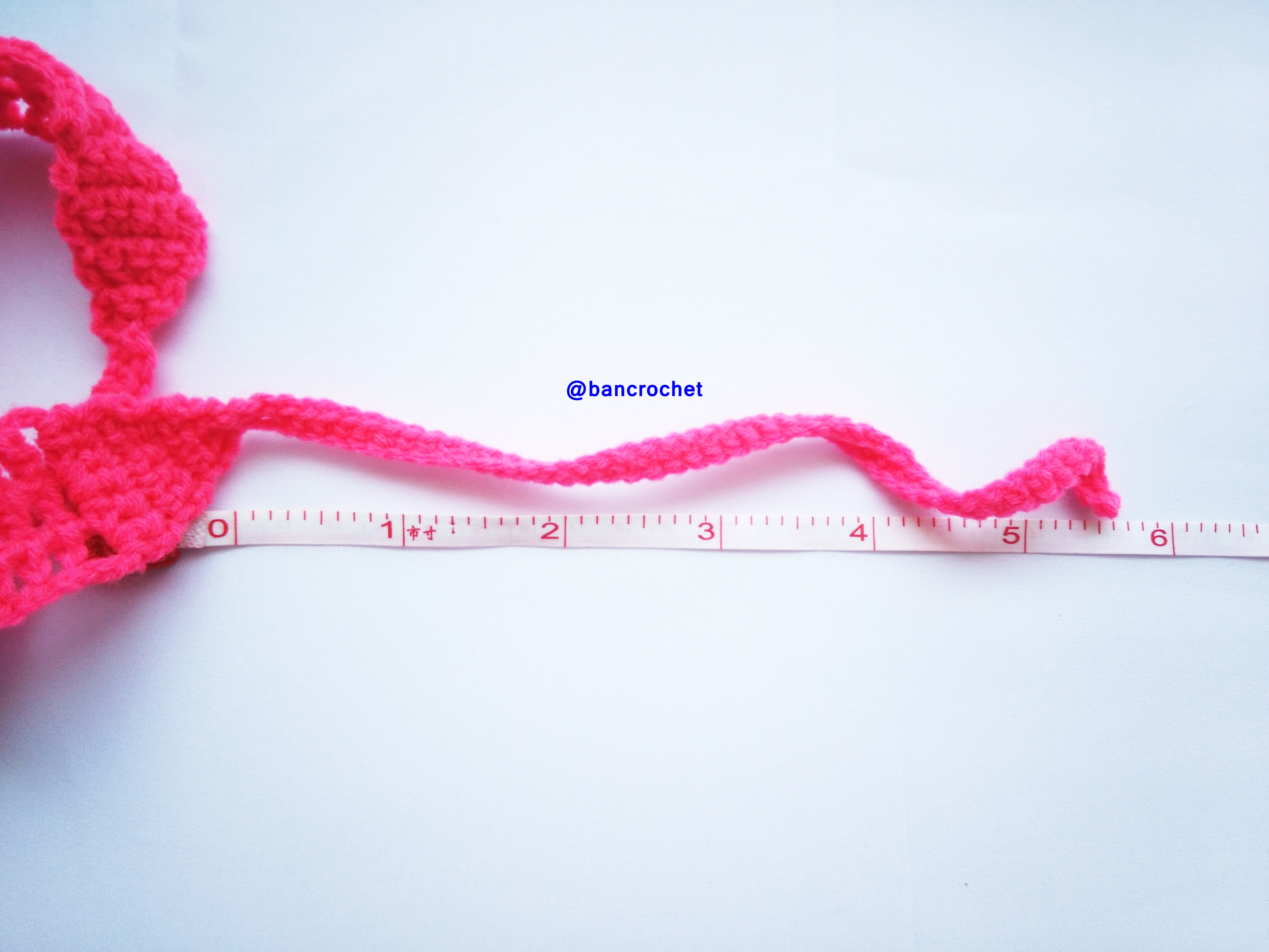 Bancrochet ที่คาดผมถักโครเชต์ crochet headband ชมพู 1-1.5*13 inch