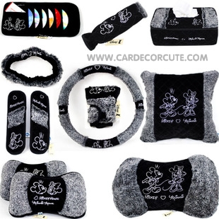 ( ลด 10 - 25 % ) MICKEY-MINNIE- SET 3 แบบเซ็ต : BLACK GRAY (3 SET)
