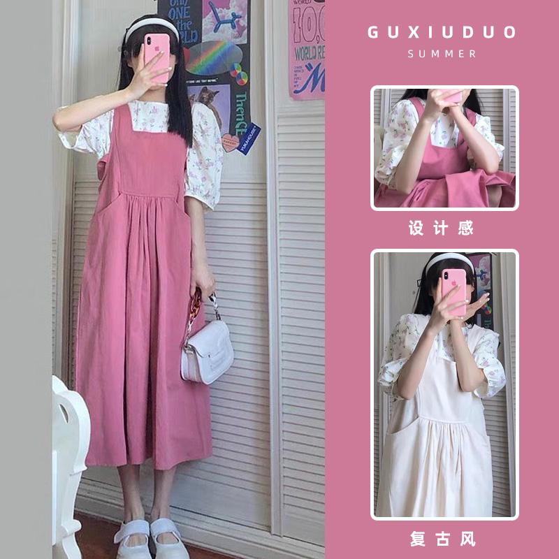 เดรสแขนสั้นมีไซส์L-4XLอก38-47นิ้ว