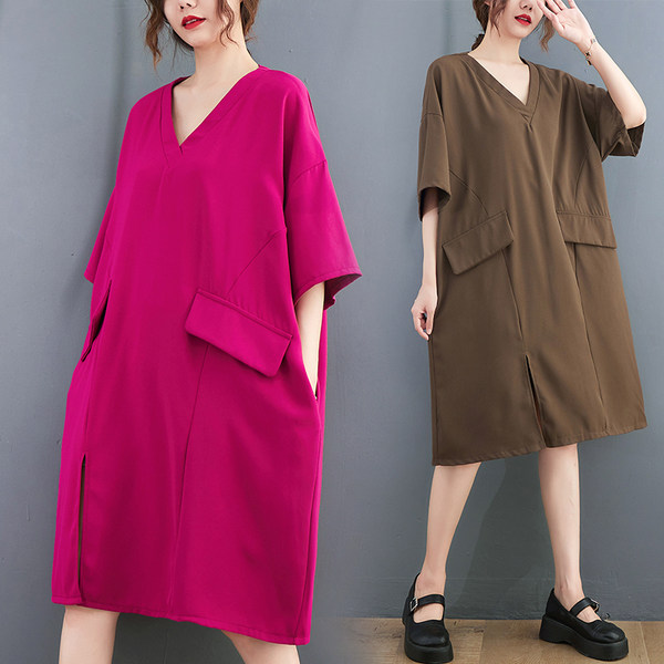 เสื้อลินินคนอ้วน เสื้อทีเชิ้ตคนอ้วนผู้หญิง เสื้อทีเชิ้ตตัวใหญ่ By Literary Plus size