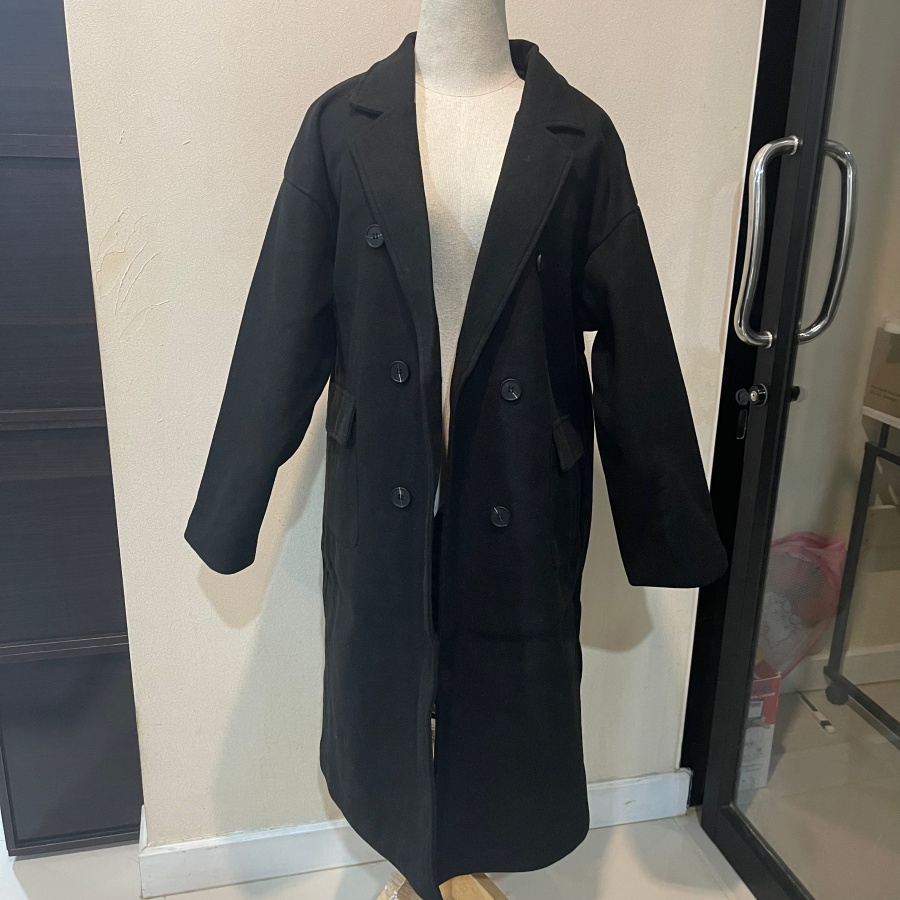 OverCoat เสื้อโค้ทยาว กันหนาว สไตล์ญี่ปุ่น แบบเรียบๆ บุซับในกันลม พร้อมส่ง