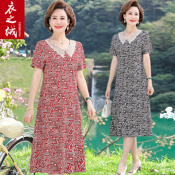 เดรสวัยผู้ใหญ่40-60ปี เดรสคุณแม่ ชุดเดรสทำงานวัยผู้ใหญ่ แบรนด์ MAMA DRESS