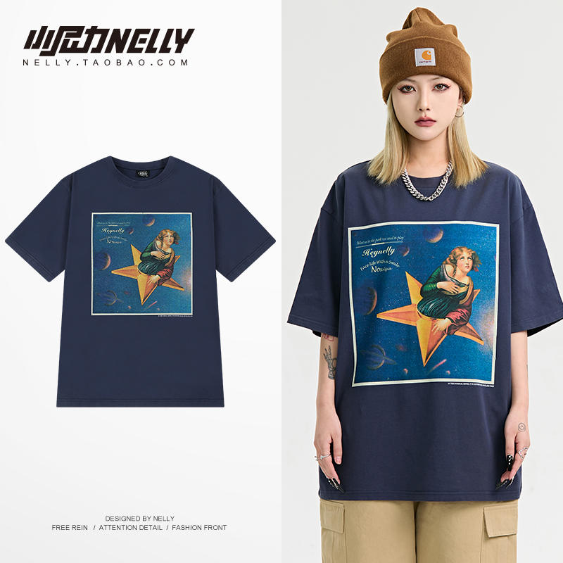 เสื้อยืดคอกลม ผู้ชาย เสื้อยืดผู้ชายเกาหลี เสื้อยืดเกาหลี แบรนด์ NELLY
