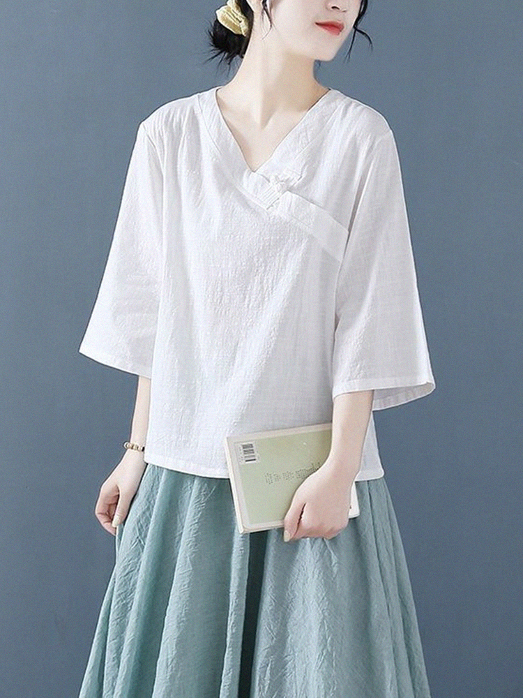 เสื้อลินิน เสื้อผ้าฝ้ายลินิน เสื้อเชิ้ตผ้าลินิน S M l XL จากแบรนด์ ZIMO