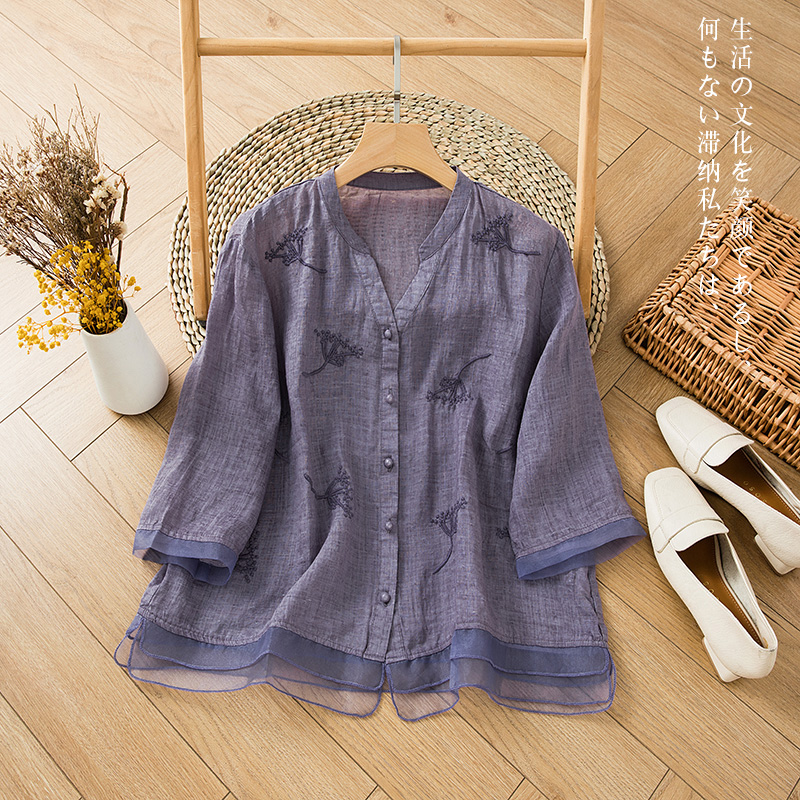 เสื้อลินิน เสื้อผ้าฝ้ายลินิน เสื้อเชิ้ตผ้าลินิน S M l XL จากแบรนด์ ZIMO