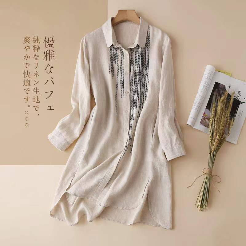เสื้อลินิน เสื้อผ้าฝ้ายลินิน เสื้อเชิ้ตผ้าลินิน BY Zimo