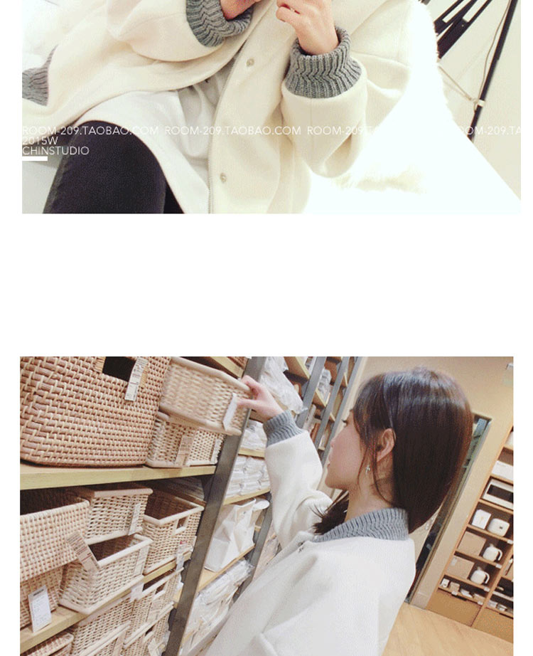 เสื้อกันหนาว ผ้าสำลีสีขาวเนื้อนุ่ม บุซับใน จั๊มแขนไหมพรม พร้อมส่ง ขาว