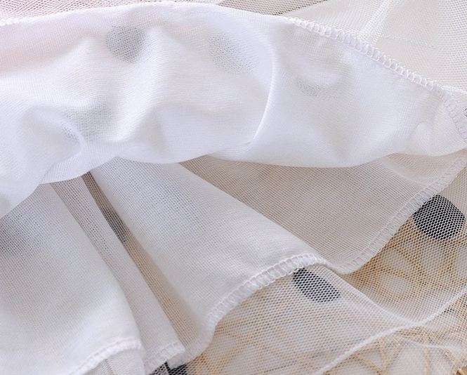 ชุดกระโปรงเด็กผู้หญิง อายุ 6 - 24 เดือน เดรสเด็กผู้หญิง เสื้อยืดแขนสั้น สีชมพูอ่อน กระโปรง ระบายสีขาว ลายจุด ติดโบว์ เดรสคุณหนู ใส่เที่ยว 209799_3