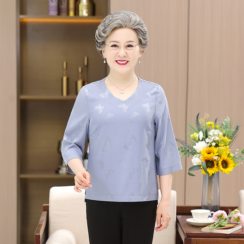 เสื้อคุณยาย เสื้อผู้วัยอายุ60-70ปี มีขนาด L-4XL(อกประมาณ35-45นิ้ว)