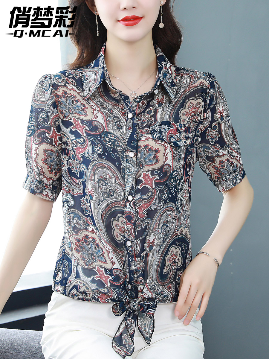 เสื้อชีฟอง เสื้อแฟชั่นสุภาพสตรีวัยผู้ใหญ่ มีไซต์ อก34นิ้ว-43นิ้ว