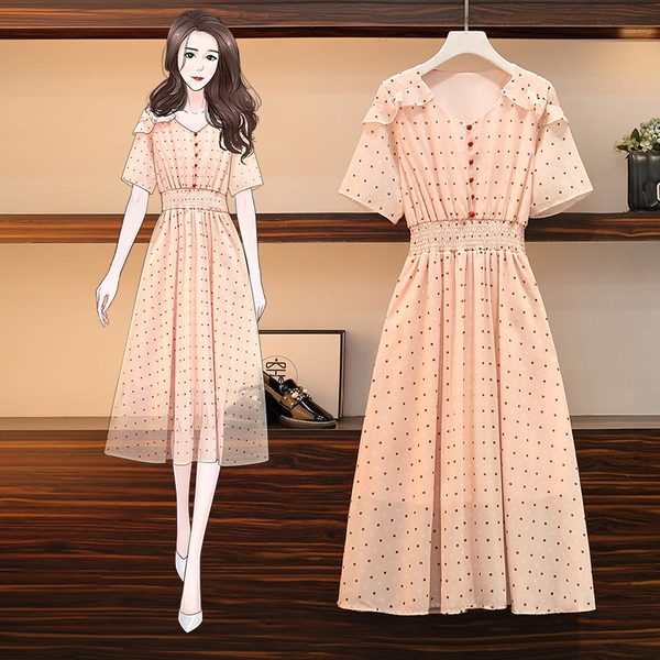 เดรสคนอ้วน เดรสสาวอวบ ชุดเดรสคนอ้วนวัยรุ่น BY PLUS SIZE Girl