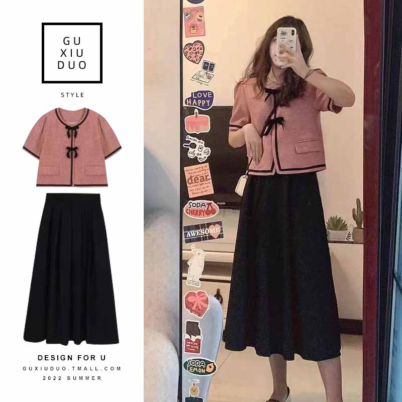 เดรสแขนสั้นมีไซส์L-4XLอก38-47นิ้ว