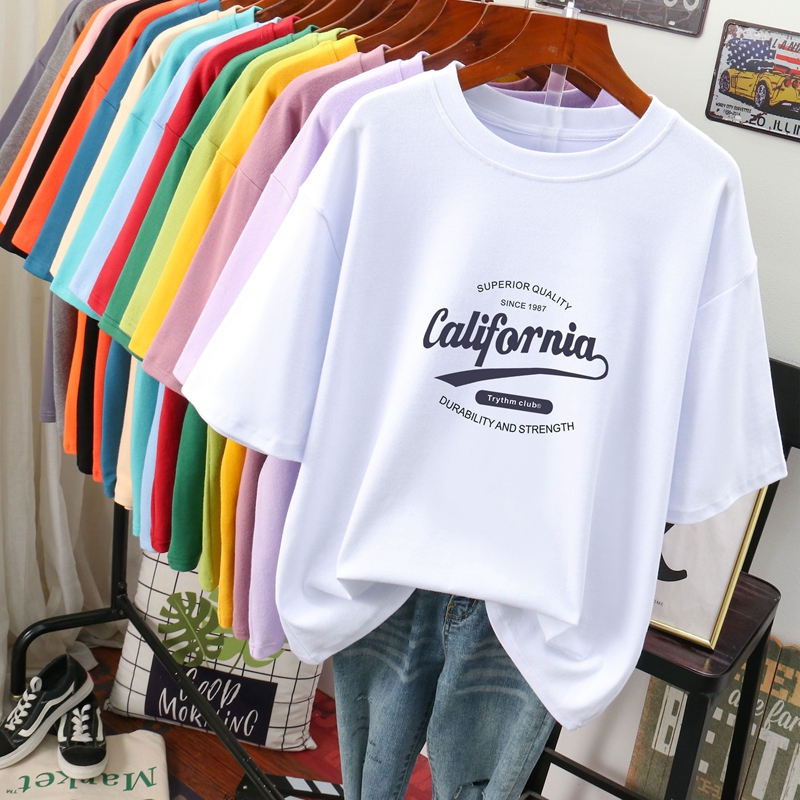 เสื้อยืดคอตตอน สกรีนลายน่ารัก มีหลากหลายสี ส่งฟรีทั่วไทย BY JIMIAO
