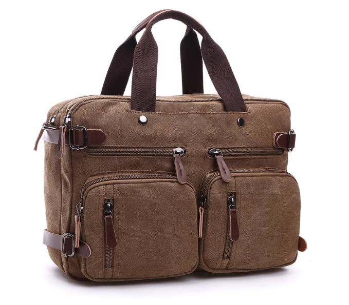 กระเป๋าเป้ กระเป๋าสะพาย ผ้าแคนวาส แบบมีหูจับ และ มีสายสะพายหลัง แบบเก็บได้ กระเป๋าเป้ผ้าแคนวาส 969262