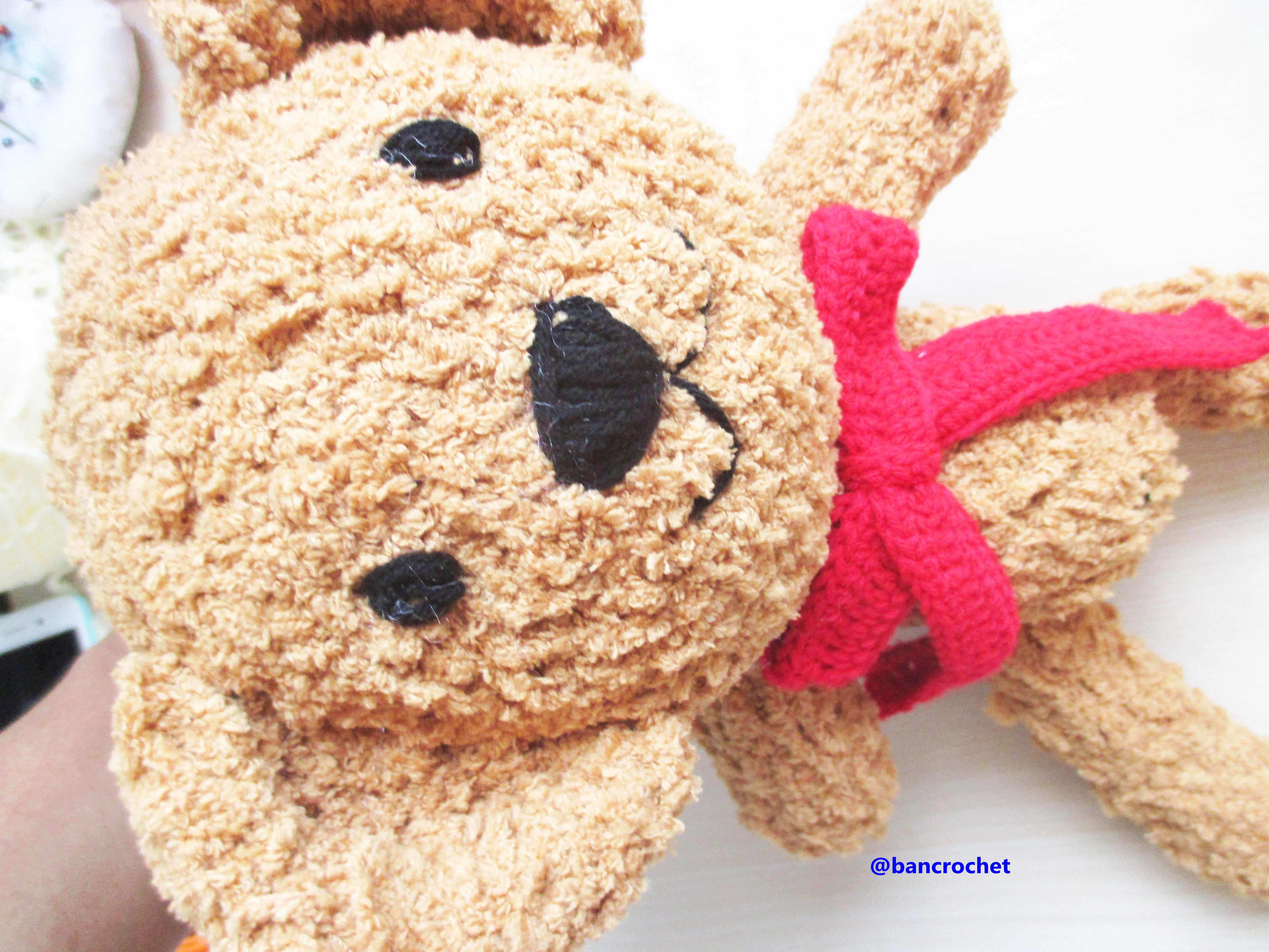 Bancrochet ตุ๊กตาหมีถักโครเชต์ Crochet Bear น้ำตาล 11 นิ้ว
