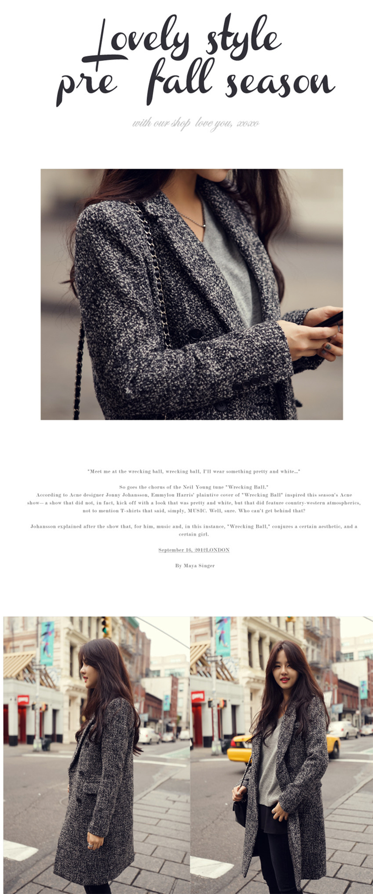 เสื้อโค้ทกันหนาว ทรงยาวเรียบหรู ผ้าทอเนื้อหนา ดูดีมีระดับ บุซับในกันลม พร้อมส่ง same pic