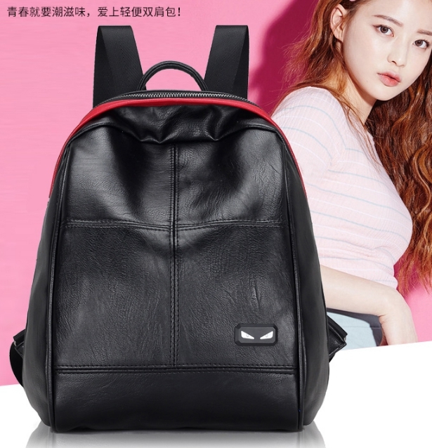 กระเป๋าเป้ สไตล์เกาหลีใบเล็กน่ารัก หนังงานดี พร้อมส่ง black