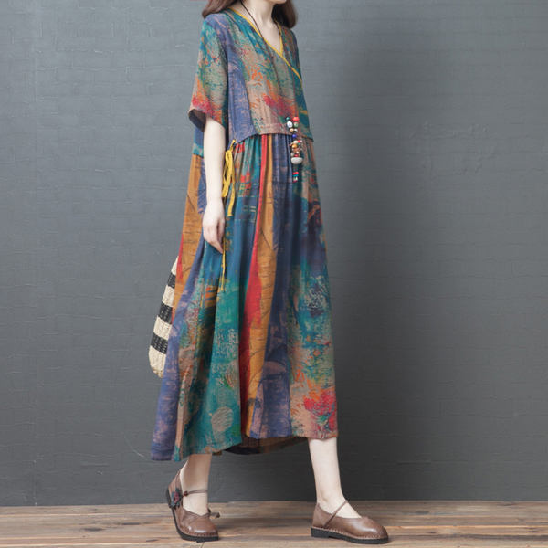 เสื้อผ้าฝ้าย เสื้อผ้าลินิน สไตล์ฤดูร้อน BY Lian Zhi Cotton and linen art สไตล์VINTAGE มีขนาดไซส์อกประมาณ 35-40 นิ้ว