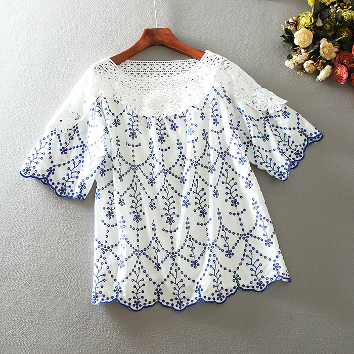 เสื้อผ้าฝ้าย เสื้อผ้าลินิน เสื้อฟรีไซส์ ปักลายสวยๆด้วยด้าย สไตล์VINTAGE มีขนาดไซส์เดียว สำหรับอก 35-40 นิ้ว