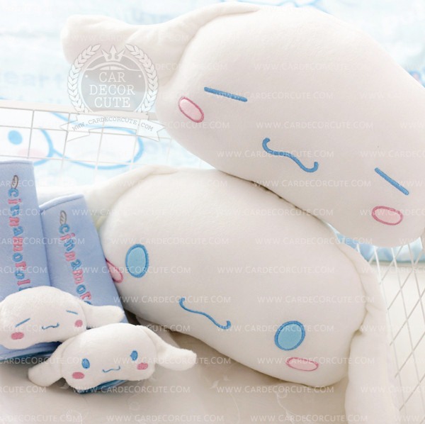 CINNAMOROLL - ชุดหมอนหนุนคอและหุ้มเบลท์ แบบเข้าเซ็ต