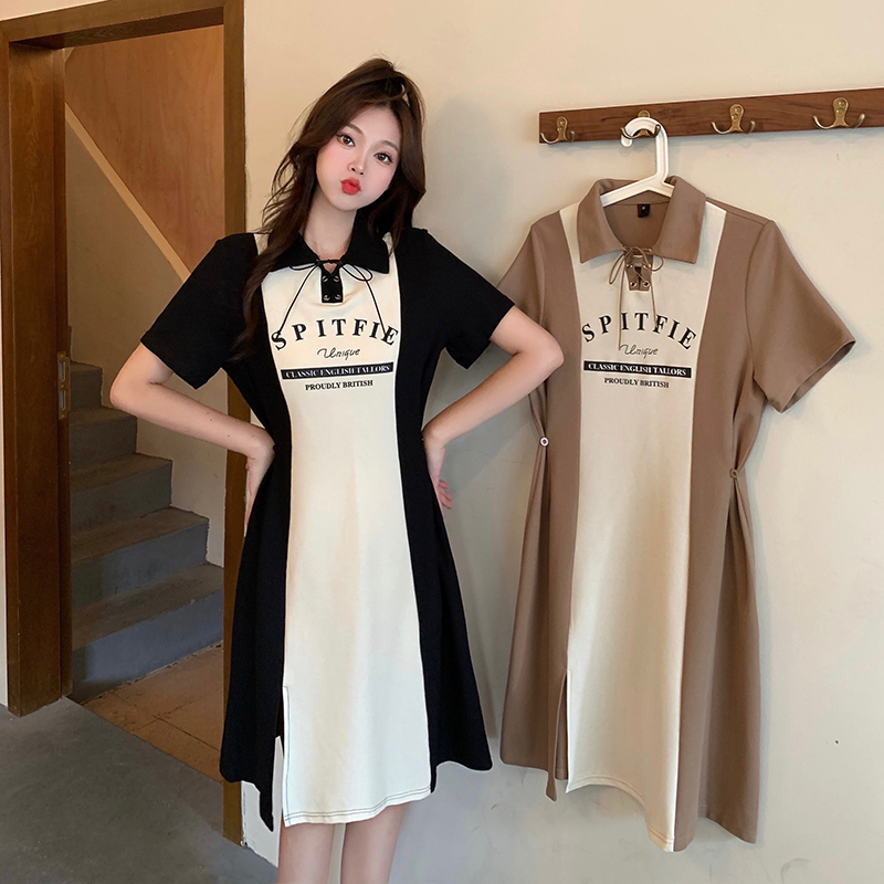 เดรสวัยรุ่น-เดรสคนอ้วนวัยรุ่น L-4XL(อก38-46 นิ้ว)