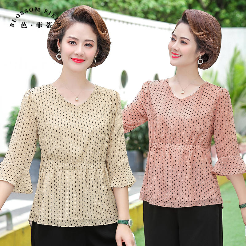 เดรสวัยผู้ใหญ่40-60ปีเดรสคุณแม่