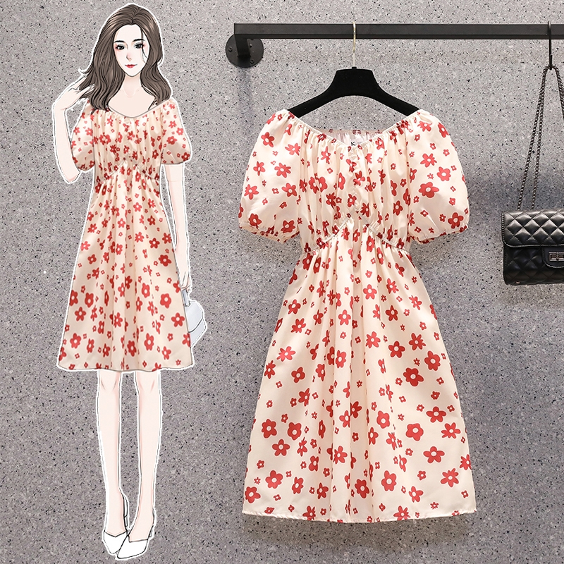 เดรสแขนสั้น มีไซส์ L-4XLอก 38-47 นิ้ว ใส่ได้ทั้งสาวหุ่นดีน่ารักจนถึงสาวอวบพลัสไซส์