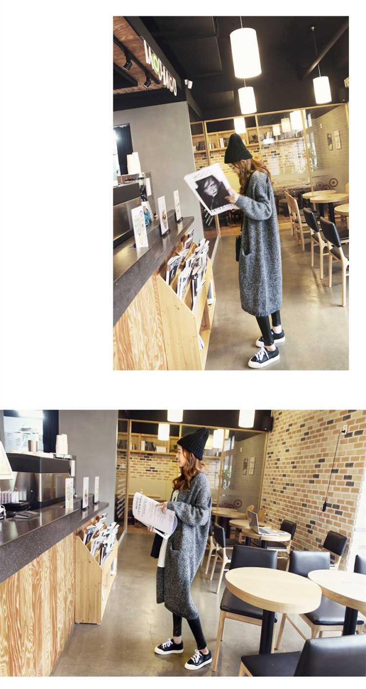 เสื้อคลุมกันหนาว ยาว 36 นิ้ว ไหมพรม เกาหลีสุดๆ พร้อมส่ง ดูดีเหมือนแบบ ใครชอบแนวเกาหลีๆ จัดเลยนะคะ GRAY