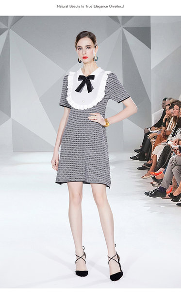 ชุดเดรสเรียบหรูดูแพง เดรสแบรนด์ DG Boutique