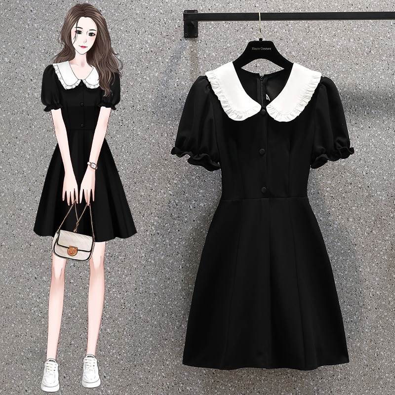 เดรสแขนสั้น มีไซส์ L-4XLอก 38-47 นิ้ว ใส่ได้ทั้งสาวหุ่นดีน่ารักจนถึงสาวอวบพลัสไซส์