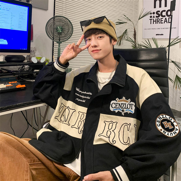 เสื้อแจ็คเก็ตเบสบอล เสื้อคลุม เสื้อแขนยาวสไตล์เกาหลี