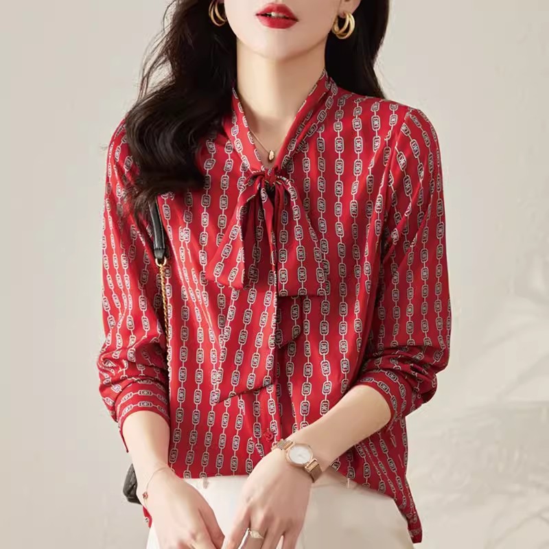 เสื้อเชิ้ตผู้หญิงแขนยาว เสื้อเชิ้ตผู้หญิงใส่ทํางาน 390 บาทต่อชิ้น ฟรีค่าจัดส่ง