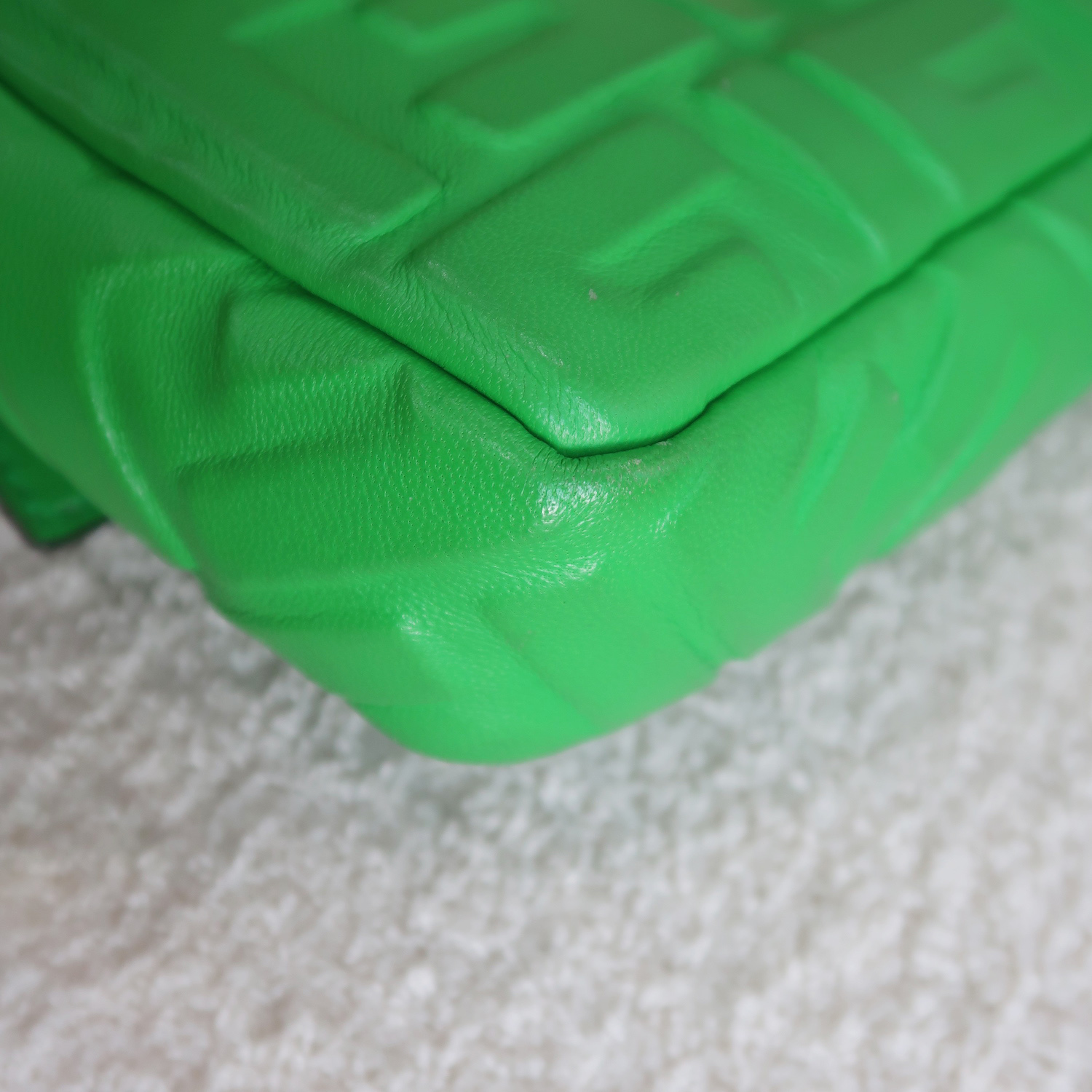 Fendi Green Nappa FF Mini Baguette