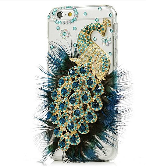 เคส คริสตัล เคส iPhone 4S 5S 5C 6 Plus เคส Diy ติดคริสตัล รูป นกหางนกยูง สุดหรู เคส แบบไฮโซ แบบเก๋ ไม่ซ้ำใคร ของขวัญเก๋ ๆ 772664