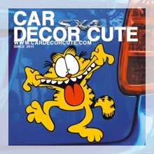 GARFIELD-สติ๊กเกอร์ติดตกแต่งรถยนต์ลายกาฟิลด์