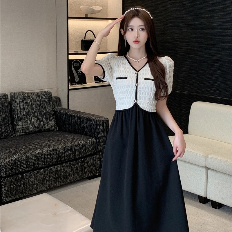 เดรสแขนสั้น มีไซส์ L-4XLอก 38-47 นิ้ว ใส่ได้ทั้งสาวหุ่นดีน่ารักจนถึงสาวอวบพลัสไซส์ จัดส่งฟรี! ทักแชทสั่งซื้อ