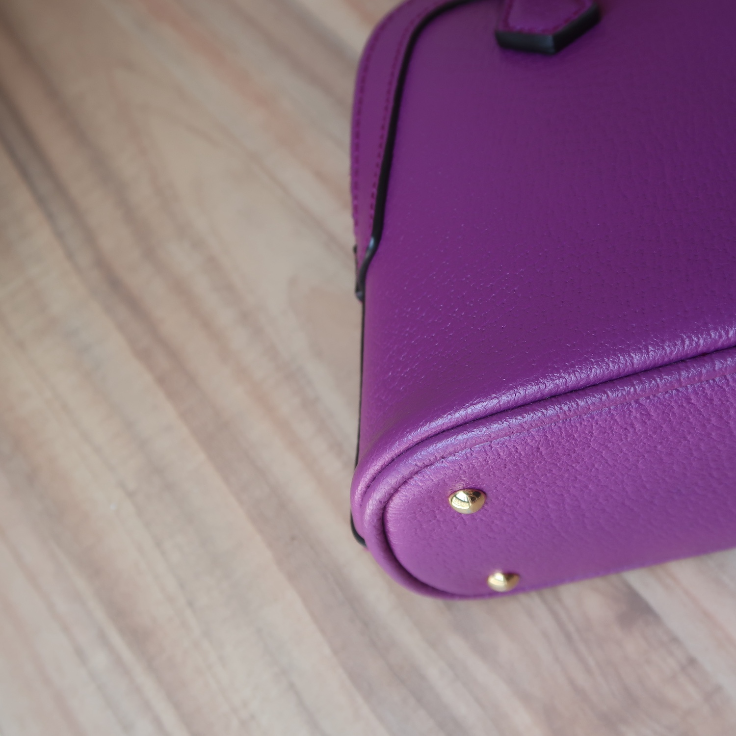 Gucci Purple Calfskin Diana Bamboo Top Handle Mini Dome Tote