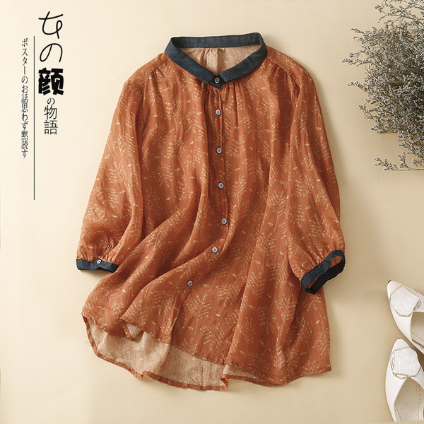 เสื้อลินิน เสื้อผ้าฝ้ายลินิน เสื้อเชิ้ตผ้าลินิน BY Zimo