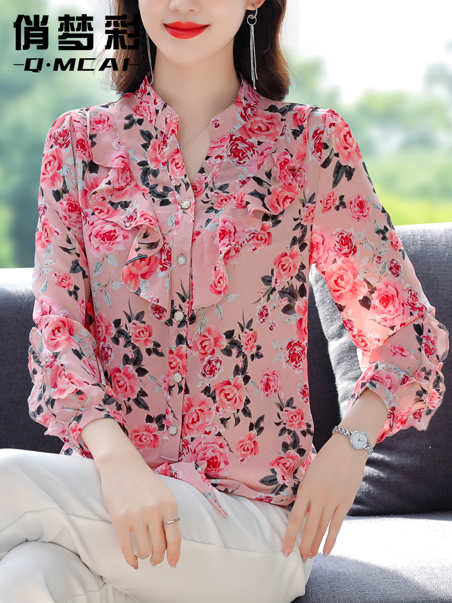 เสื้อเชิ้ต เสื้อเชิ้ตชีฟอง ลายสวยๆฟรีค่าส่ง