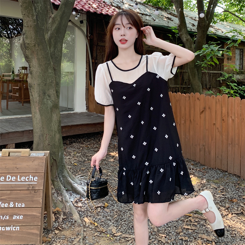 เดรสวัยรุ่น-เดรสคนอ้วนวัยรุ่น L-4XL(อก38-46 นิ้ว)