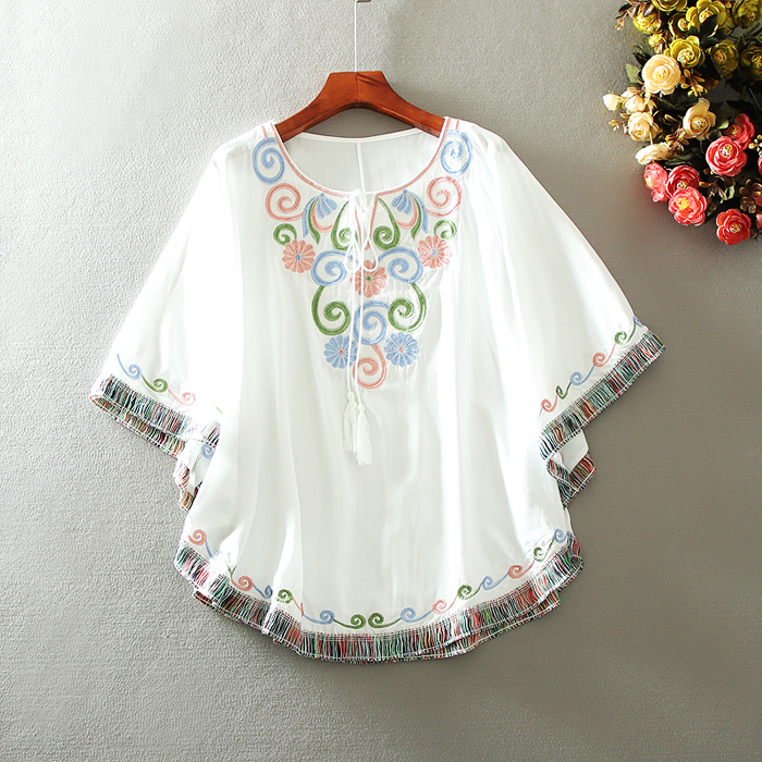 เสื้อผ้าฝ้าย เสื้อผ้าลินิน เสื้อฟรีไซส์ ปักลายสวยๆด้วยด้าย สไตล์VINTAGE มีขนาดไซส์เดียว สำหรับอก 35-40 นิ้ว
